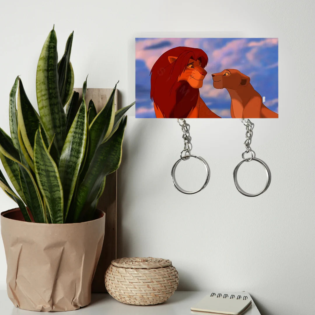 Simba & Nala keychain