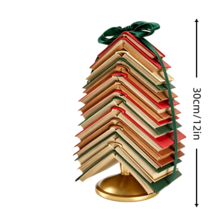Stacked Book Christmas Tree