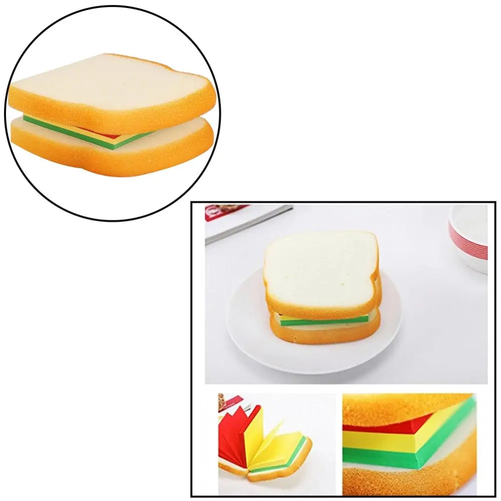 Soft Sandwich Shape Non-Sticky Note And Notepad Trendslana