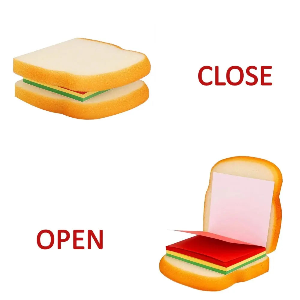 Soft Sandwich Shape Non-Sticky Note And Notepad Trendslana