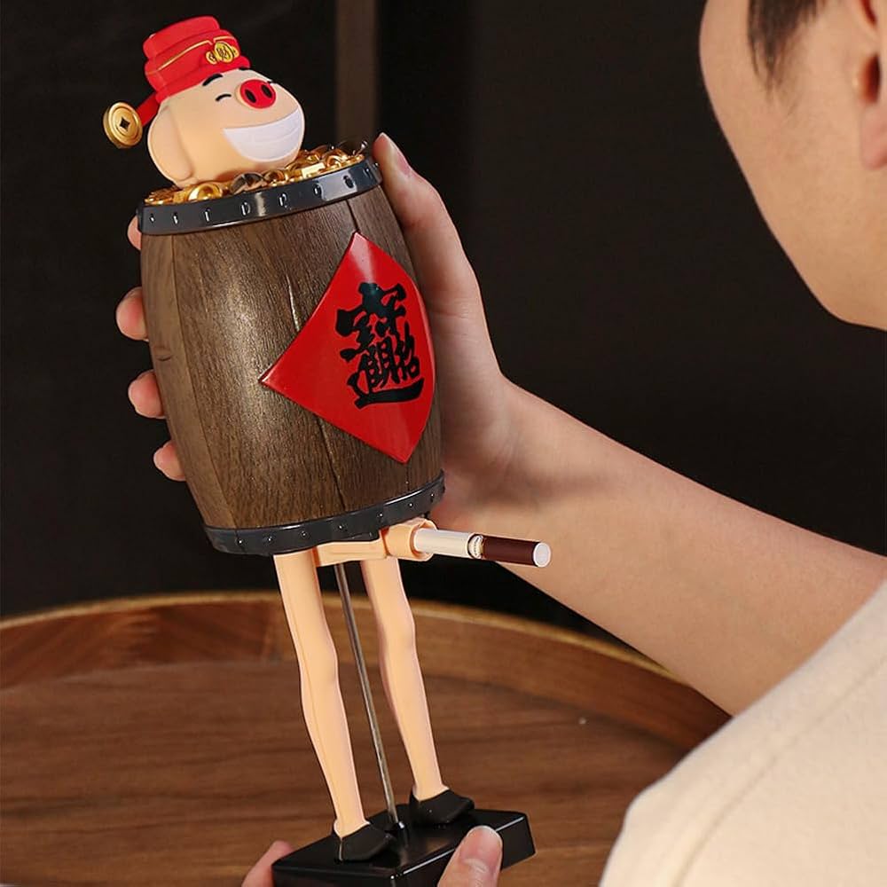 Pig Pop-Up Cigarette Holder