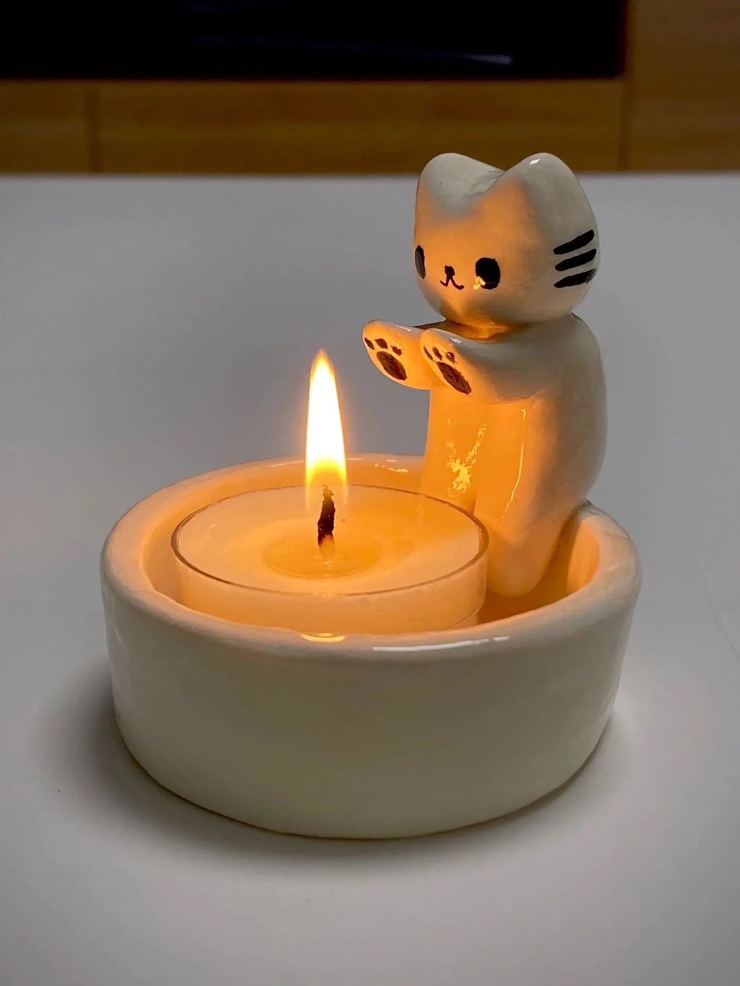 Cartoon Kitten Candle Holder Trendslana