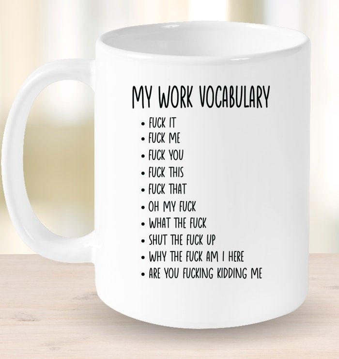 MY WORK VOCABULARY MUG