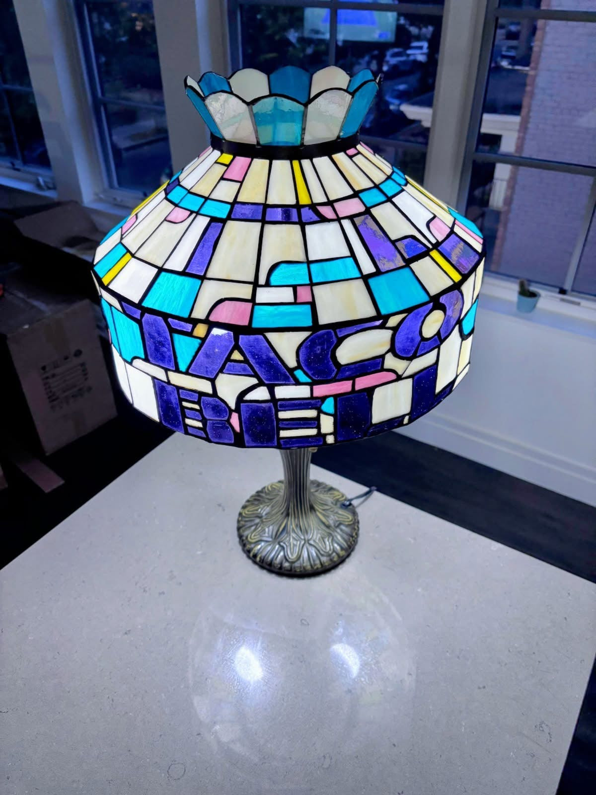 Taco Bell- Stained Glass Lamp
