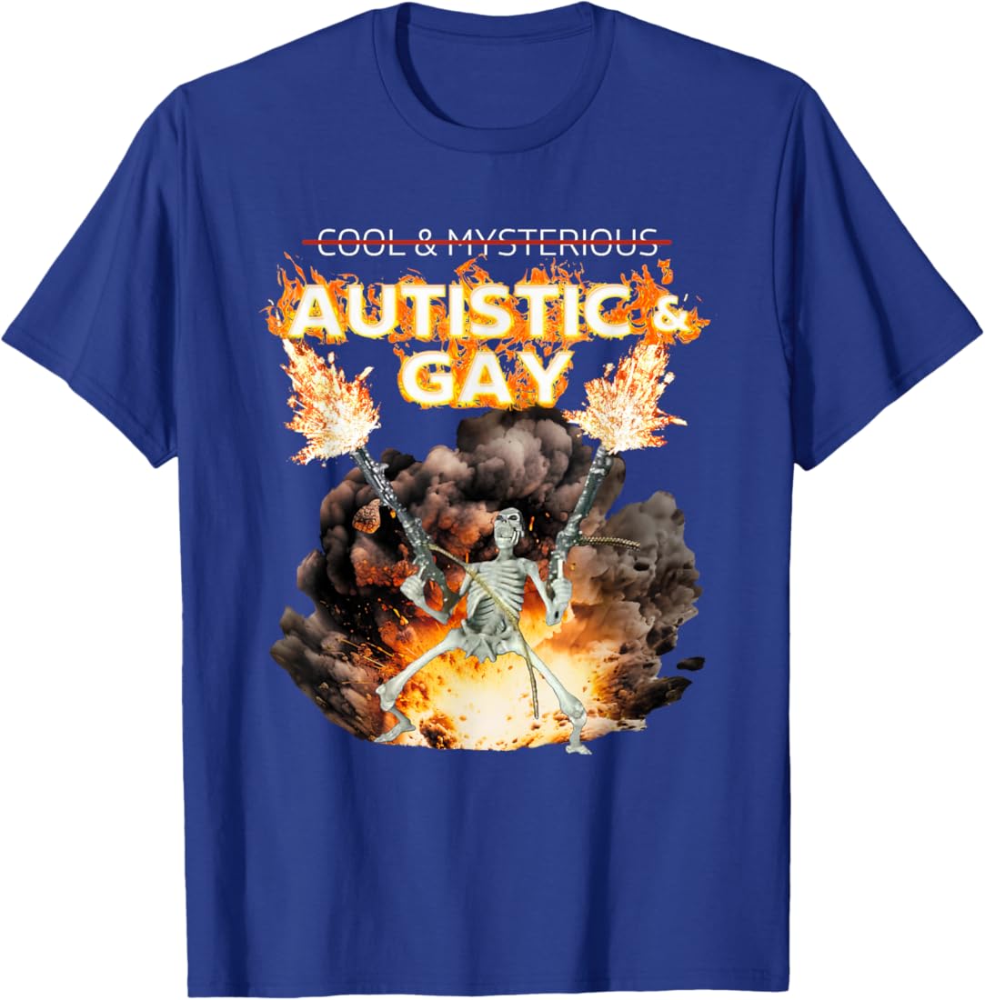Autistic and Gay Skeleton T-Shirt