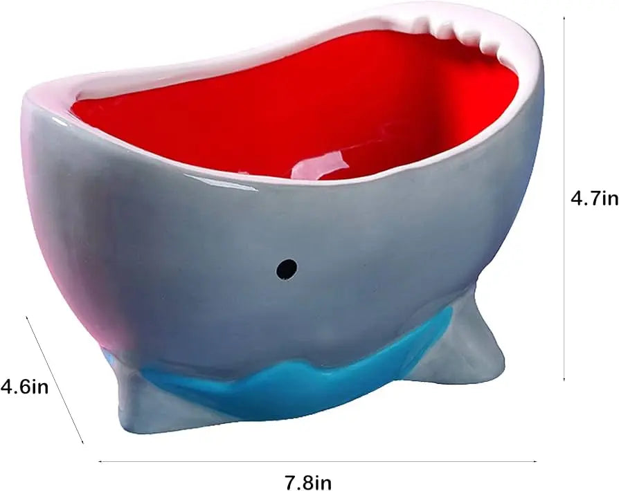3D Shark Attack Bowl Ceramic Trendslana