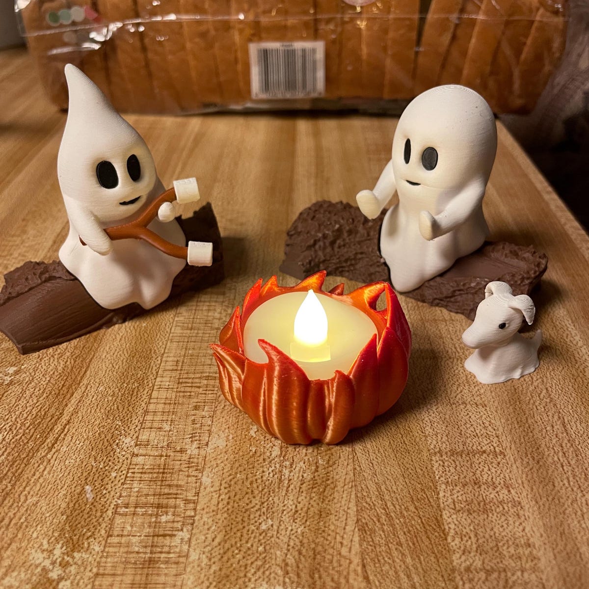 Cute Ghost Figurine Set