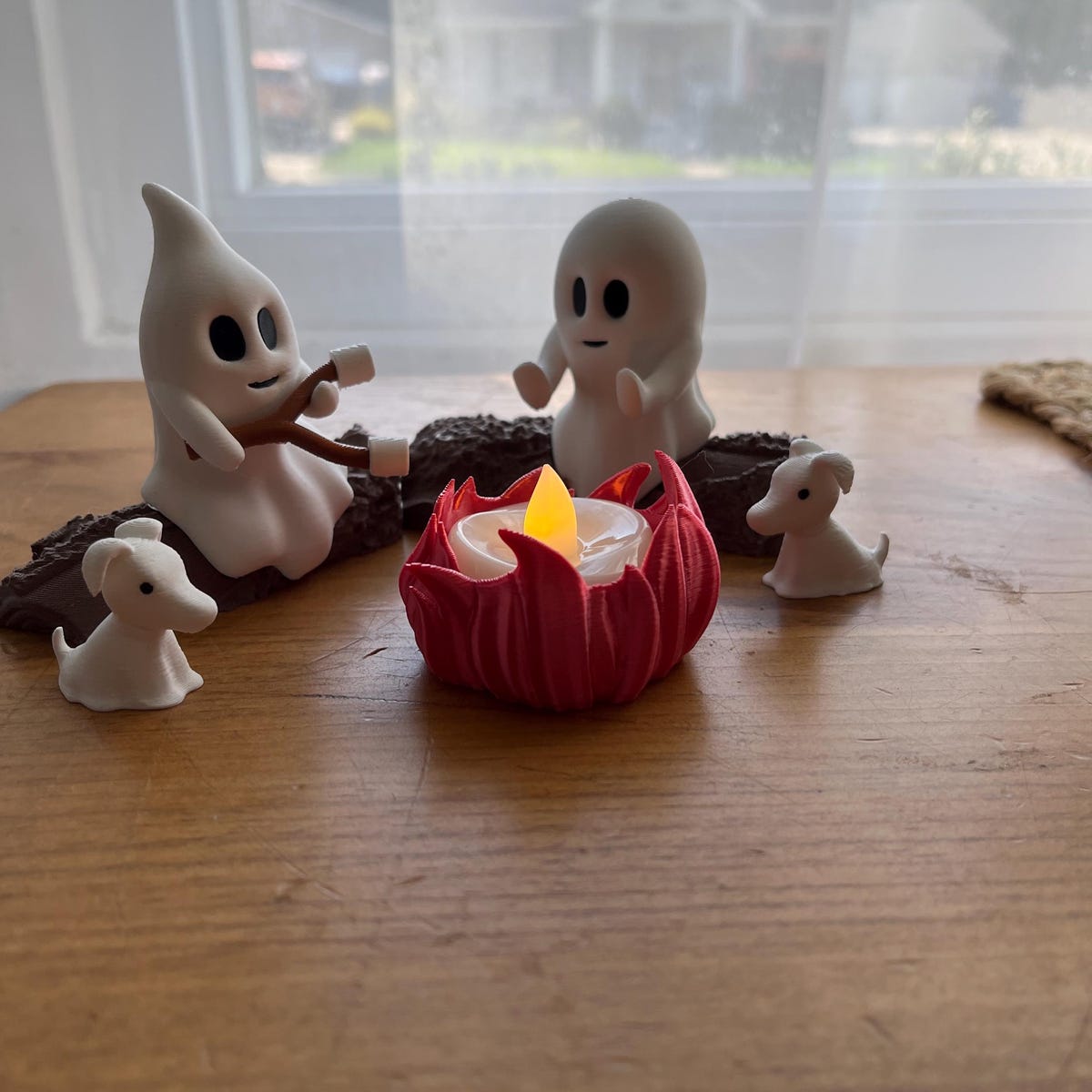 Cute Ghost Figurine Set