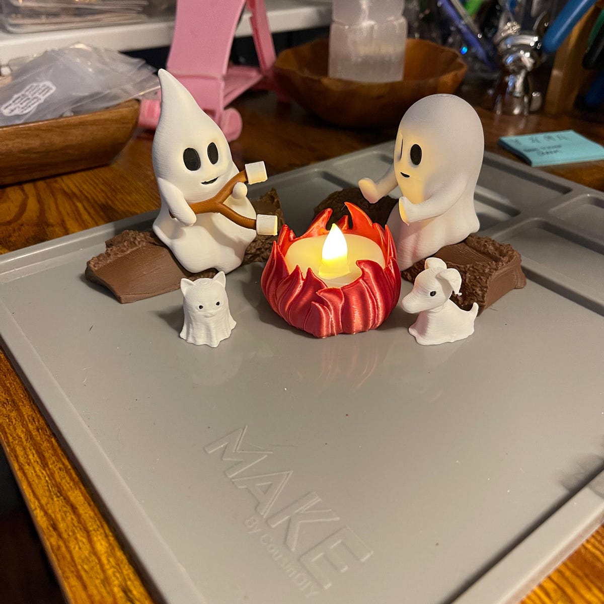 Cute Ghost Figurine Set
