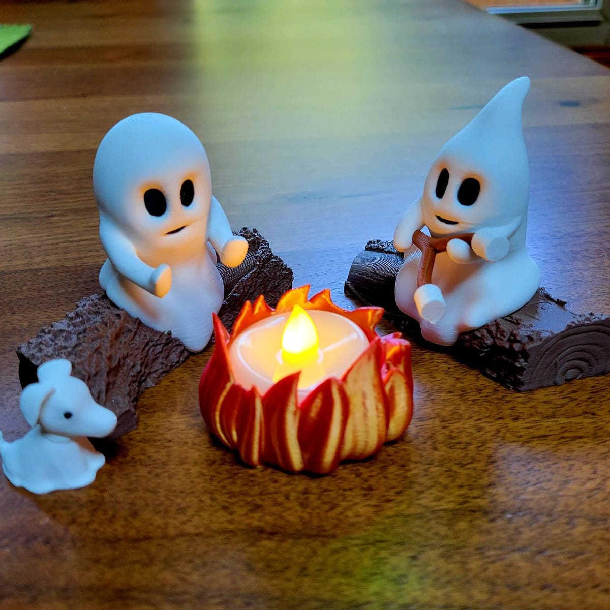 Cute Ghost Figurine Set