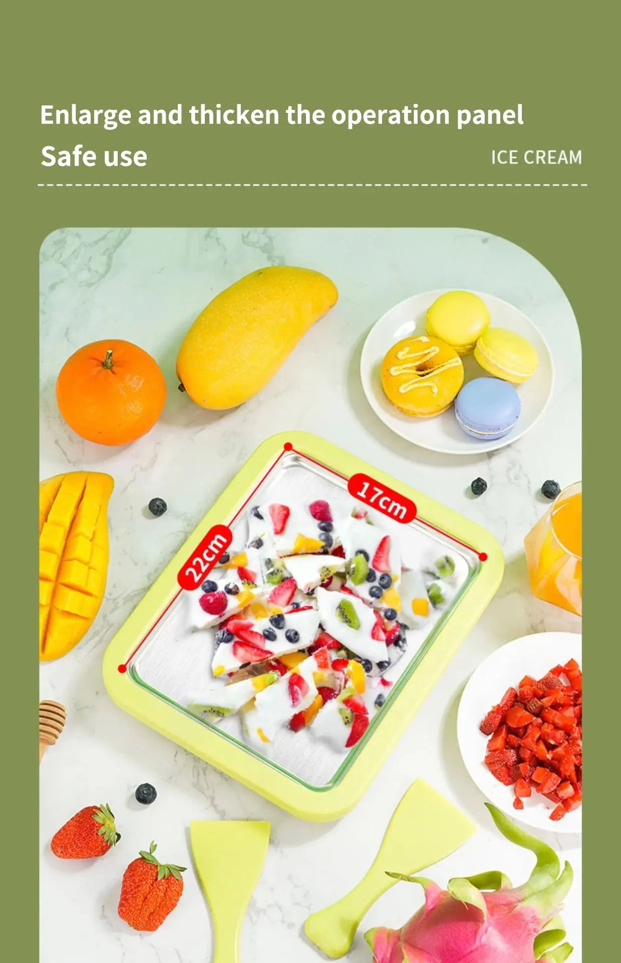 Stainless Steel Household Ice Cream Pan Trendslana