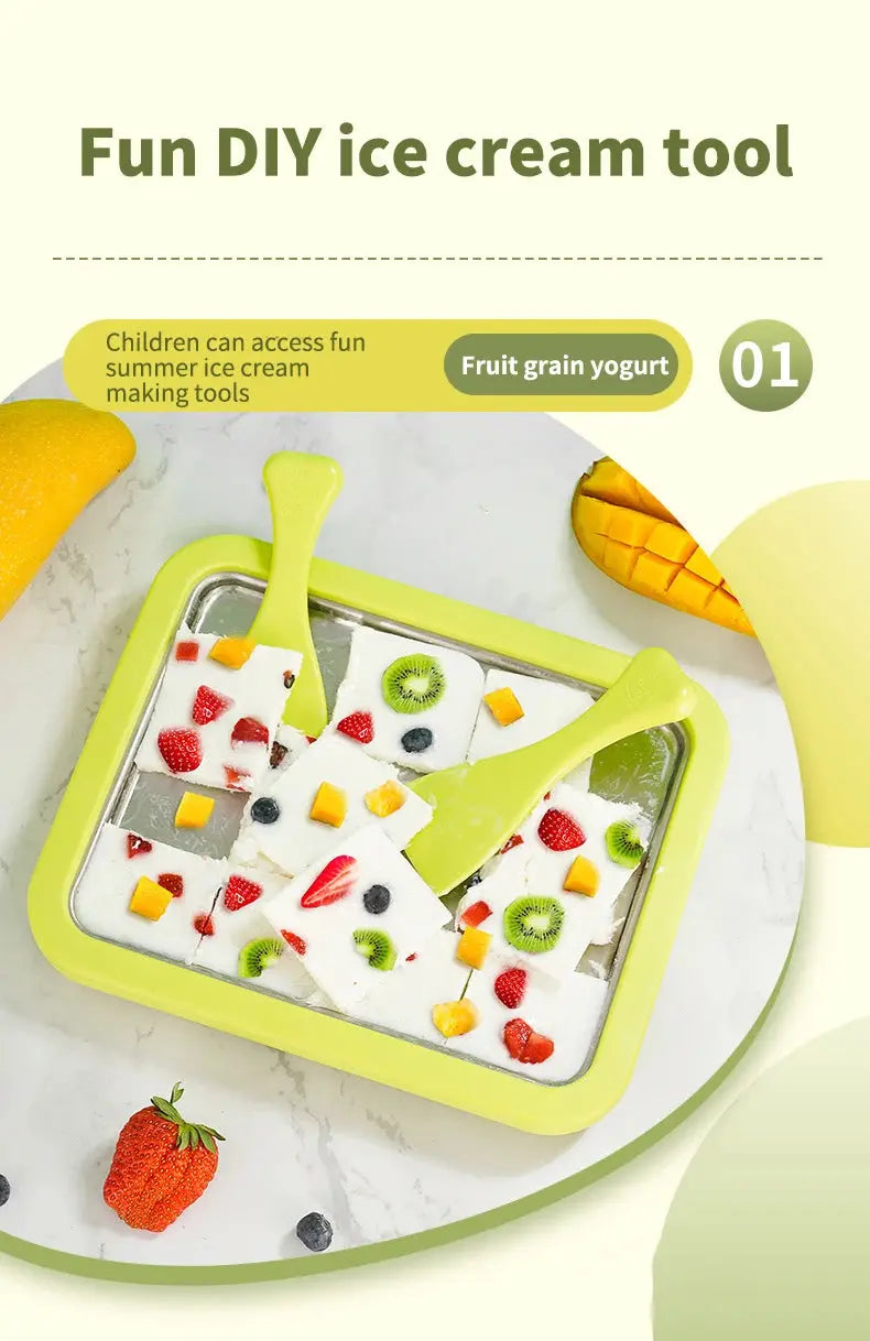 Stainless Steel Household Ice Cream Pan Trendslana