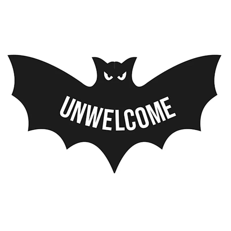 Unwelcome Shaped Bat Coir Doormat Trendslana