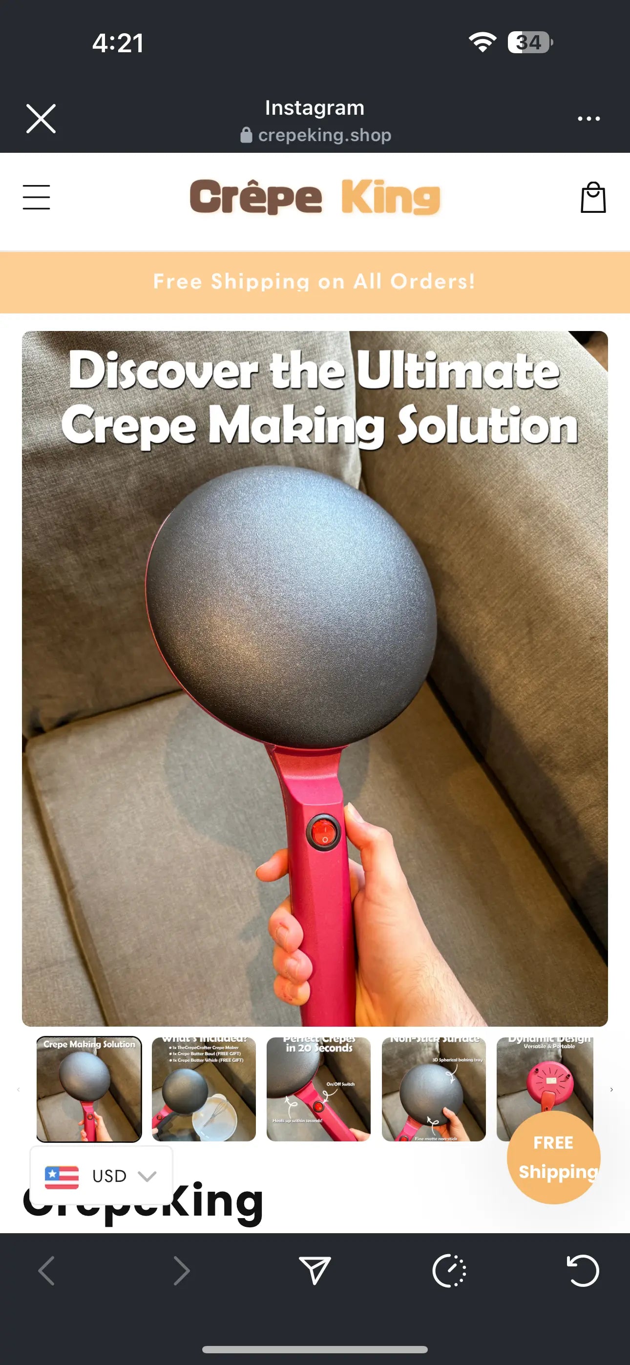 Crepe maker Crepeking