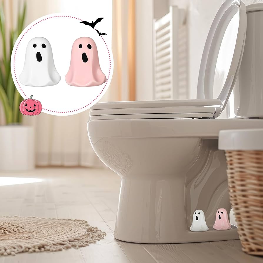 Funny Ghost Toilet Bolt Covers