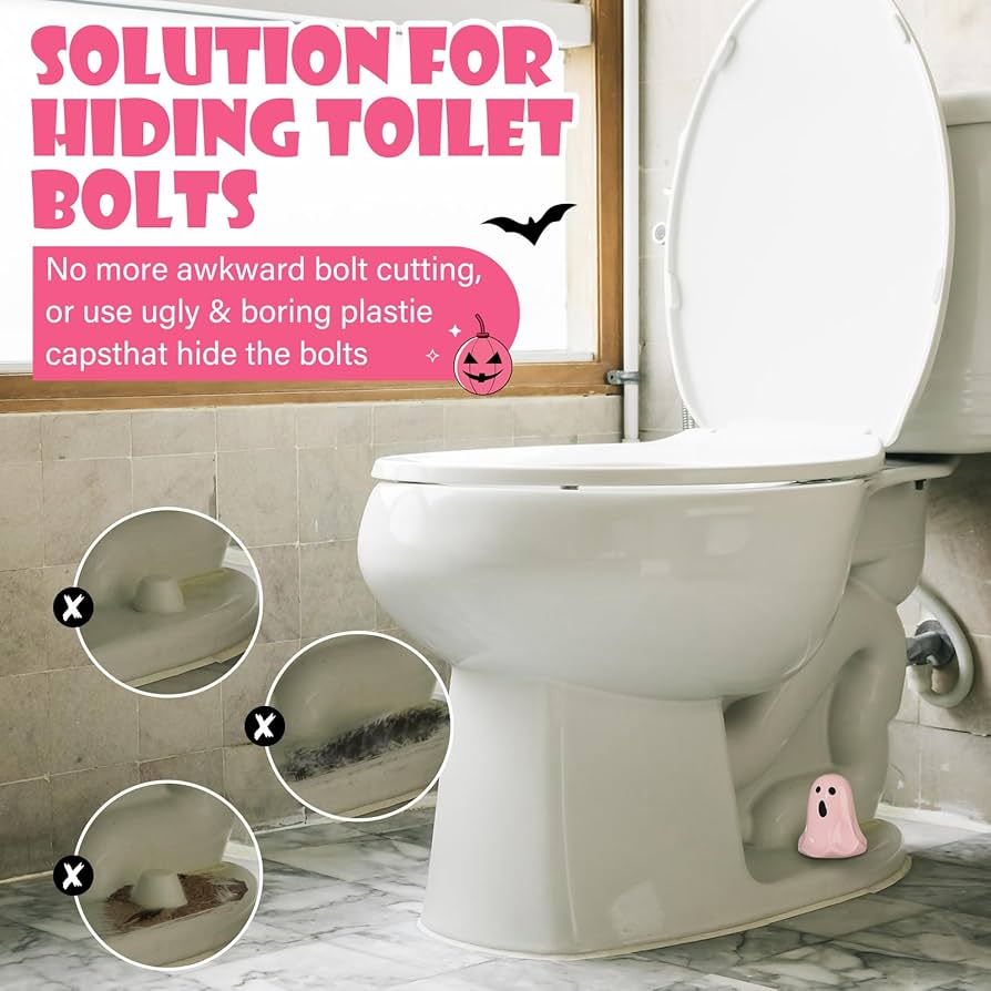 Funny Ghost Toilet Bolt Covers