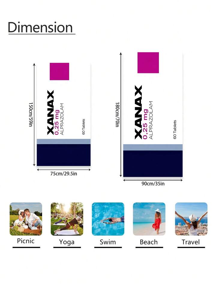 Xanax Beach Towel