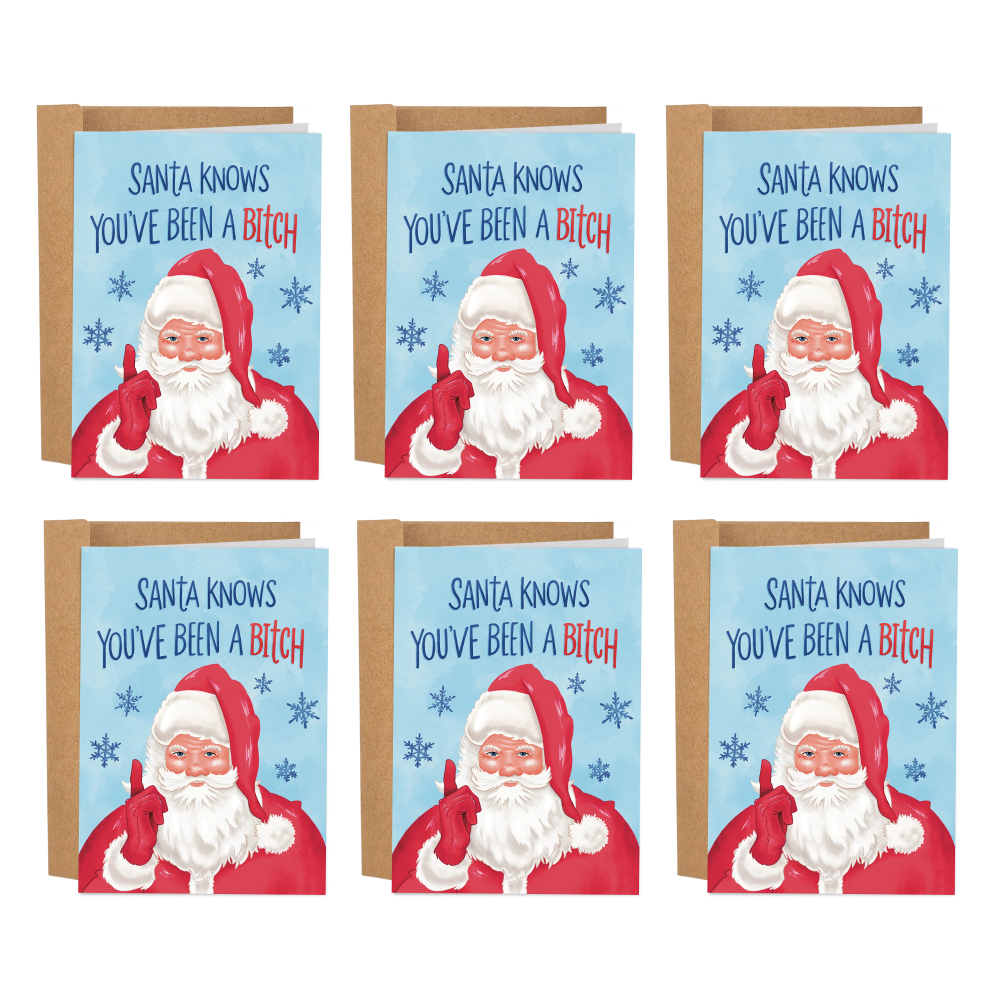 Santa Knows Christmas Funny Card