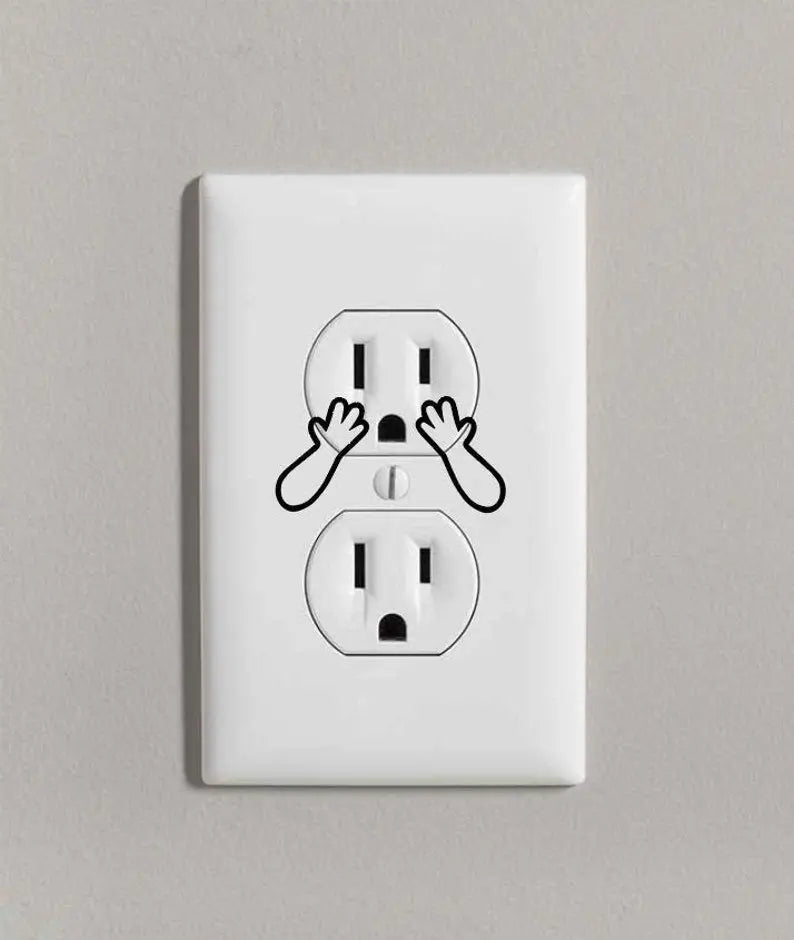 FUNNY ARM & HAND OUTLET DECALS Trendslana