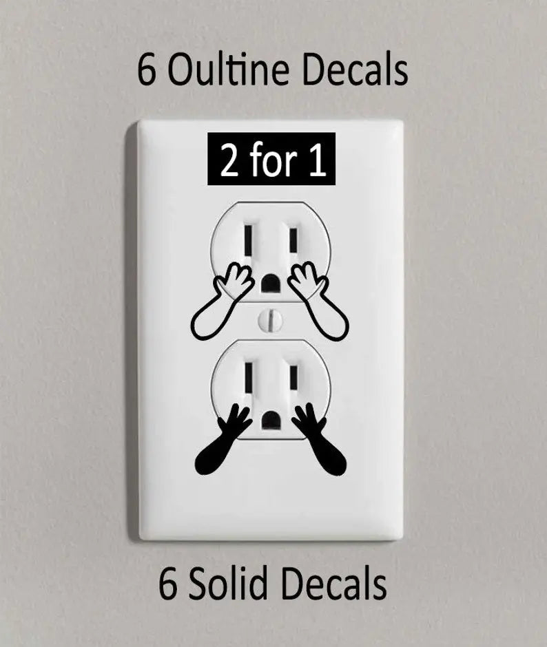 FUNNY ARM & HAND OUTLET DECALS Trendslana