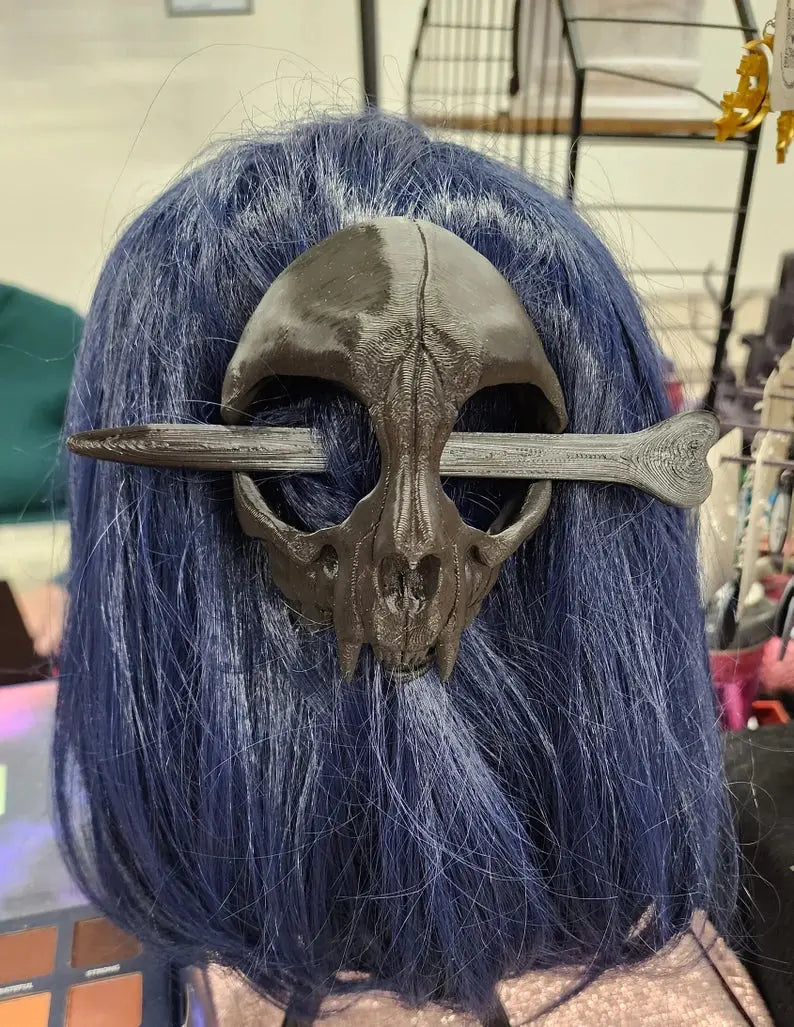 Vampire Skull Fantasy Hair Piece with Bone Trendslana