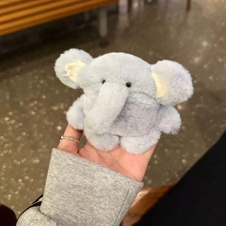 Plush Blue Elephant Airpods Case