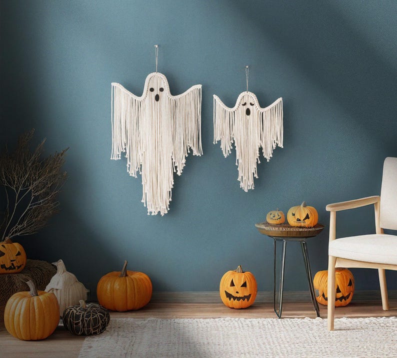 Halloween Macrame Ghost