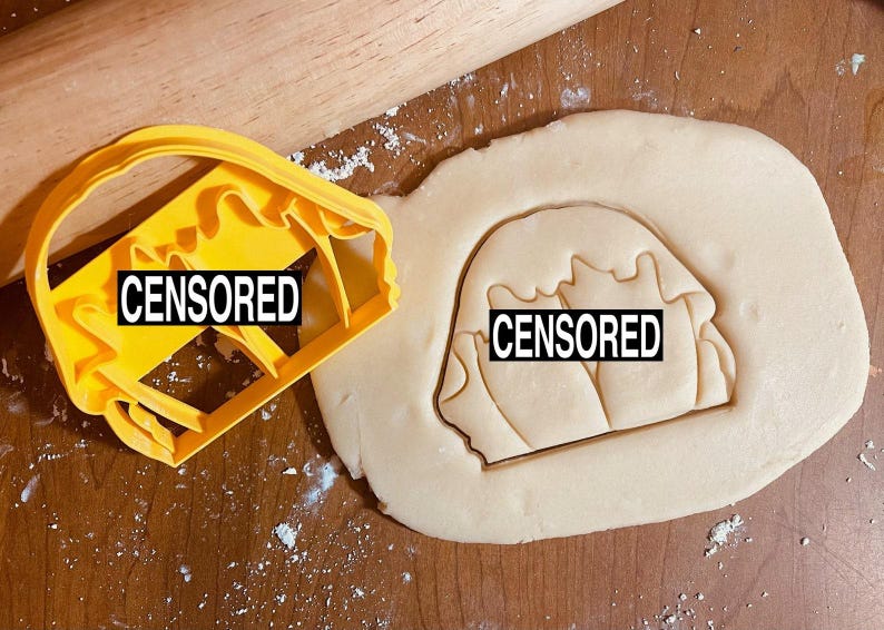 Bent Over Skirt Cookie Cutter