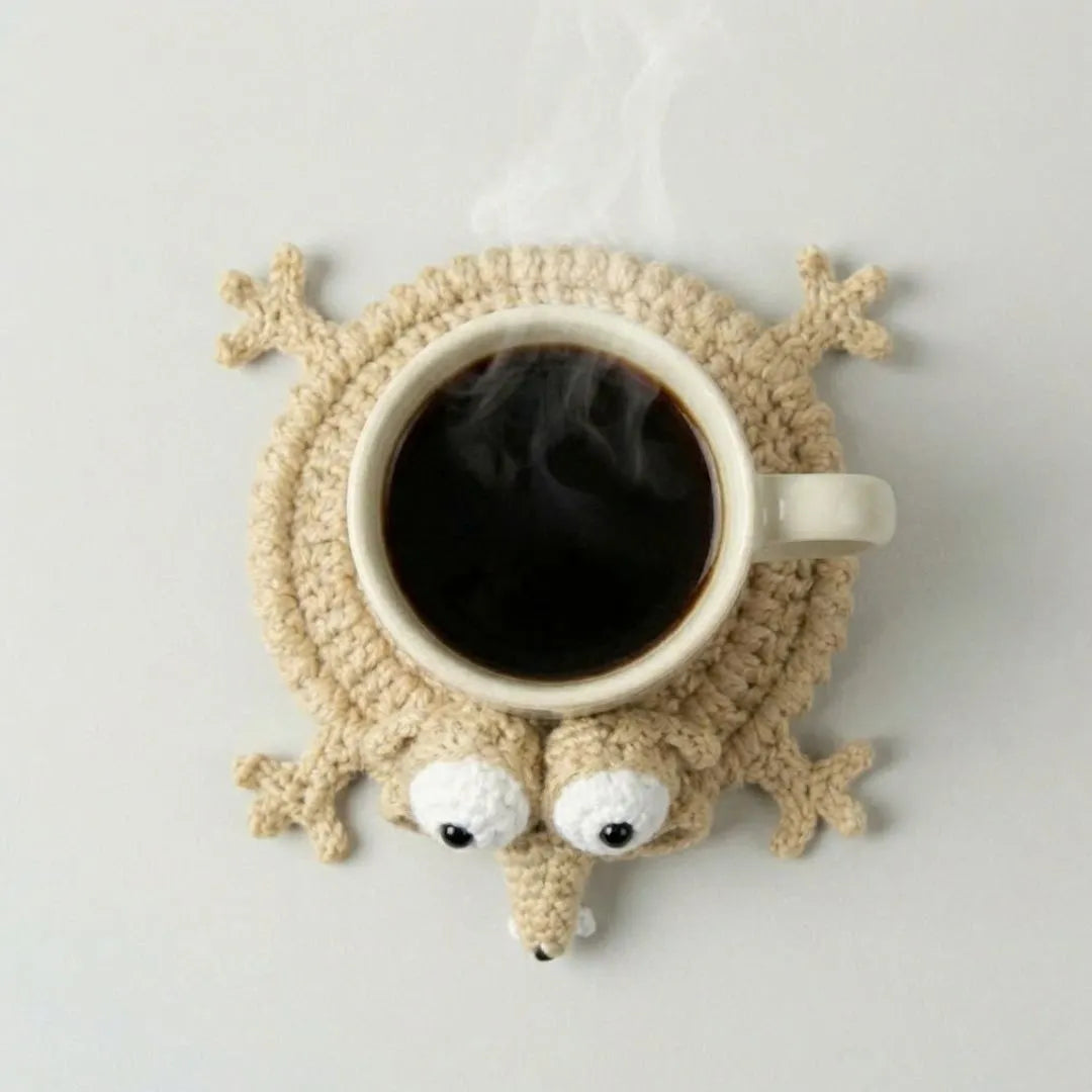 Scrat coaster crochet