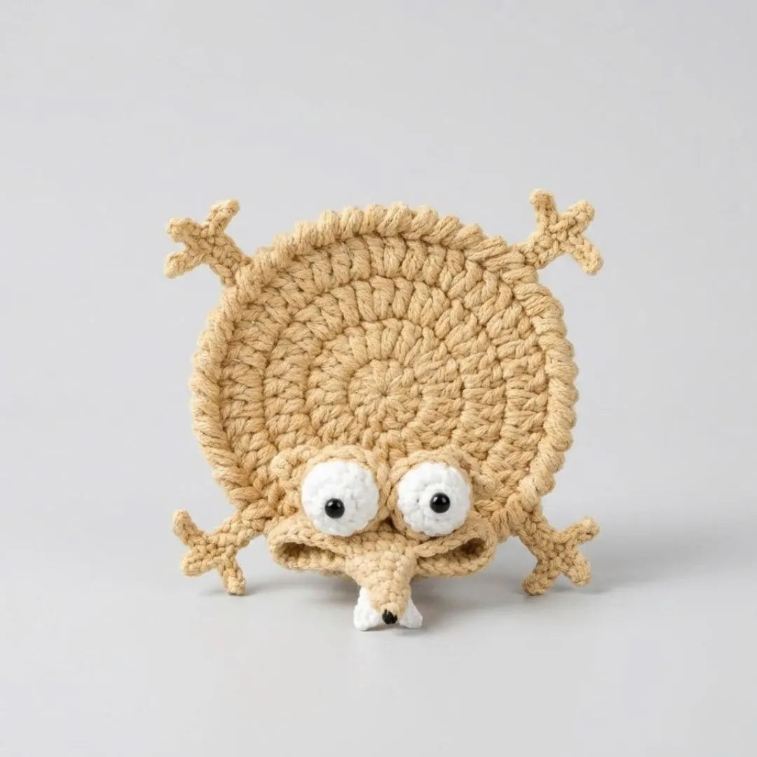 Scrat coaster crochet