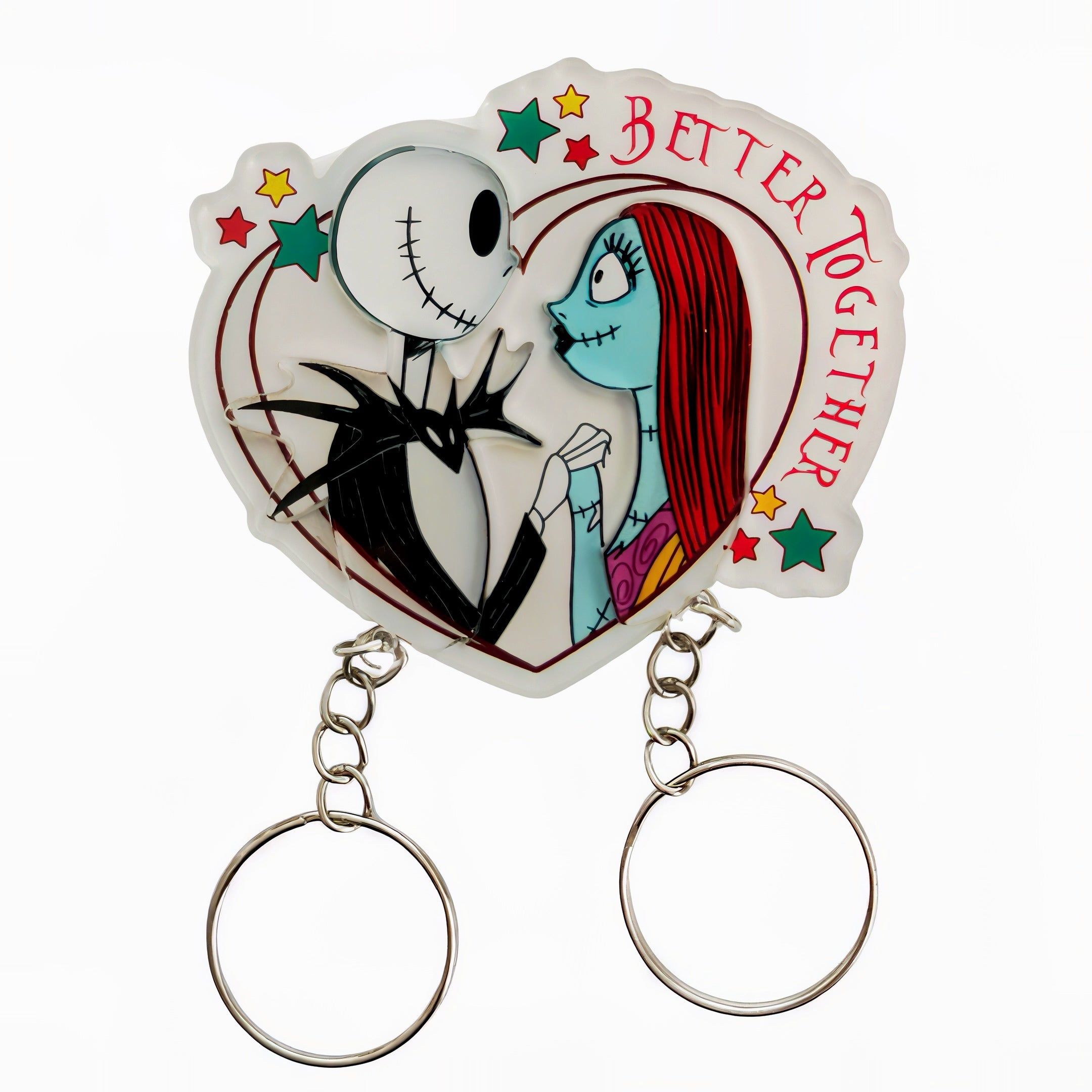 Jack and Sally love keychain