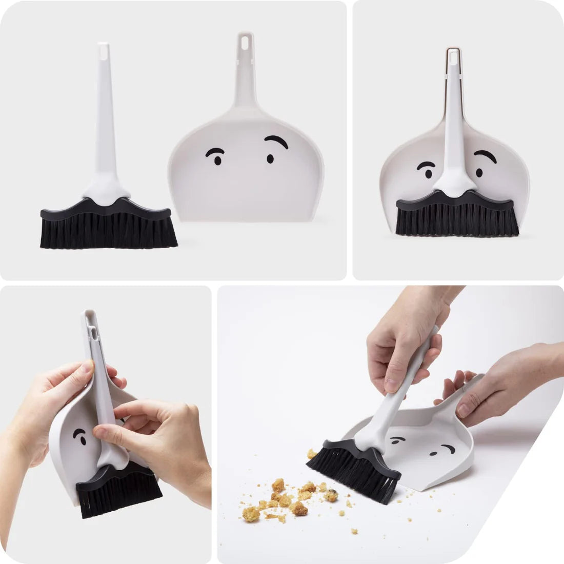 Moustache Dustpan and Brush Set