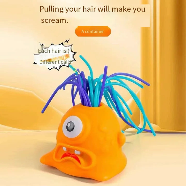 Fun Hair Pulling Fidget Screaming Monster Toys