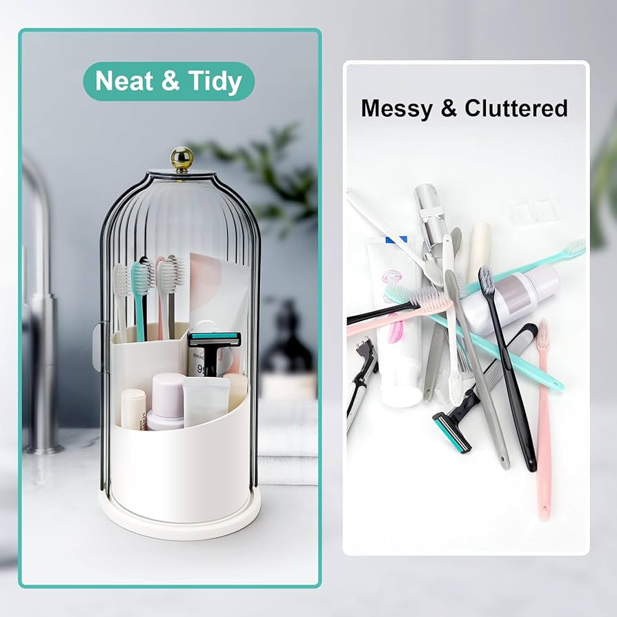 Toothbrush holder with sliding lid