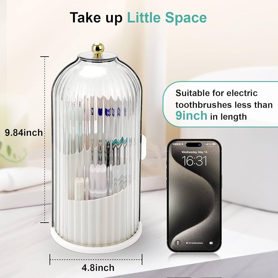 Toothbrush holder with sliding lid