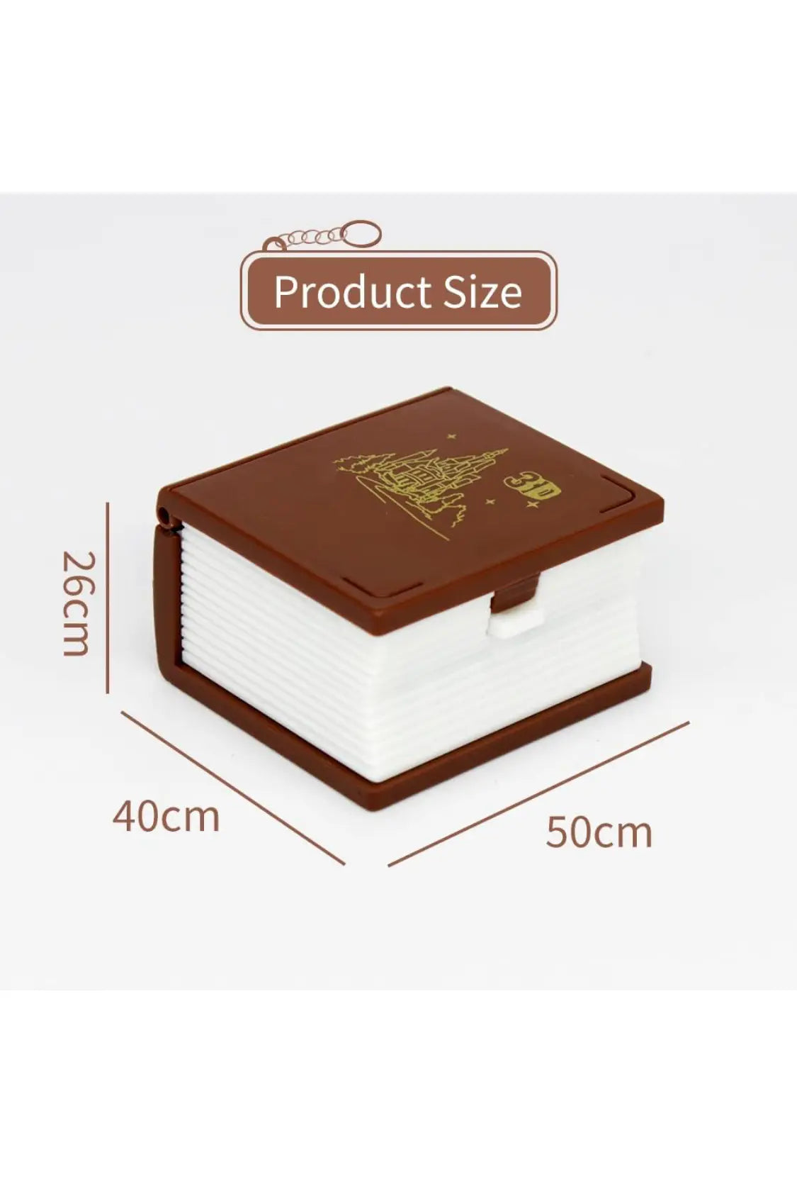 Magic castle 3d mini book keychain Mystore