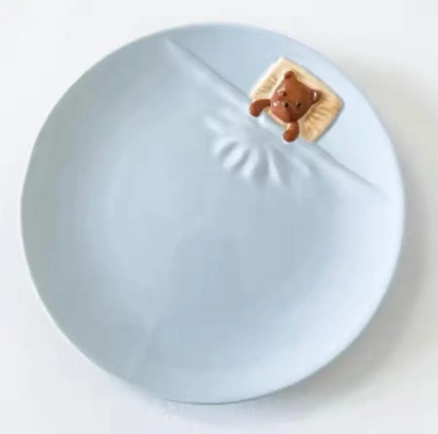 SLEEPING TEDDY BEAR PLATE Trendslana