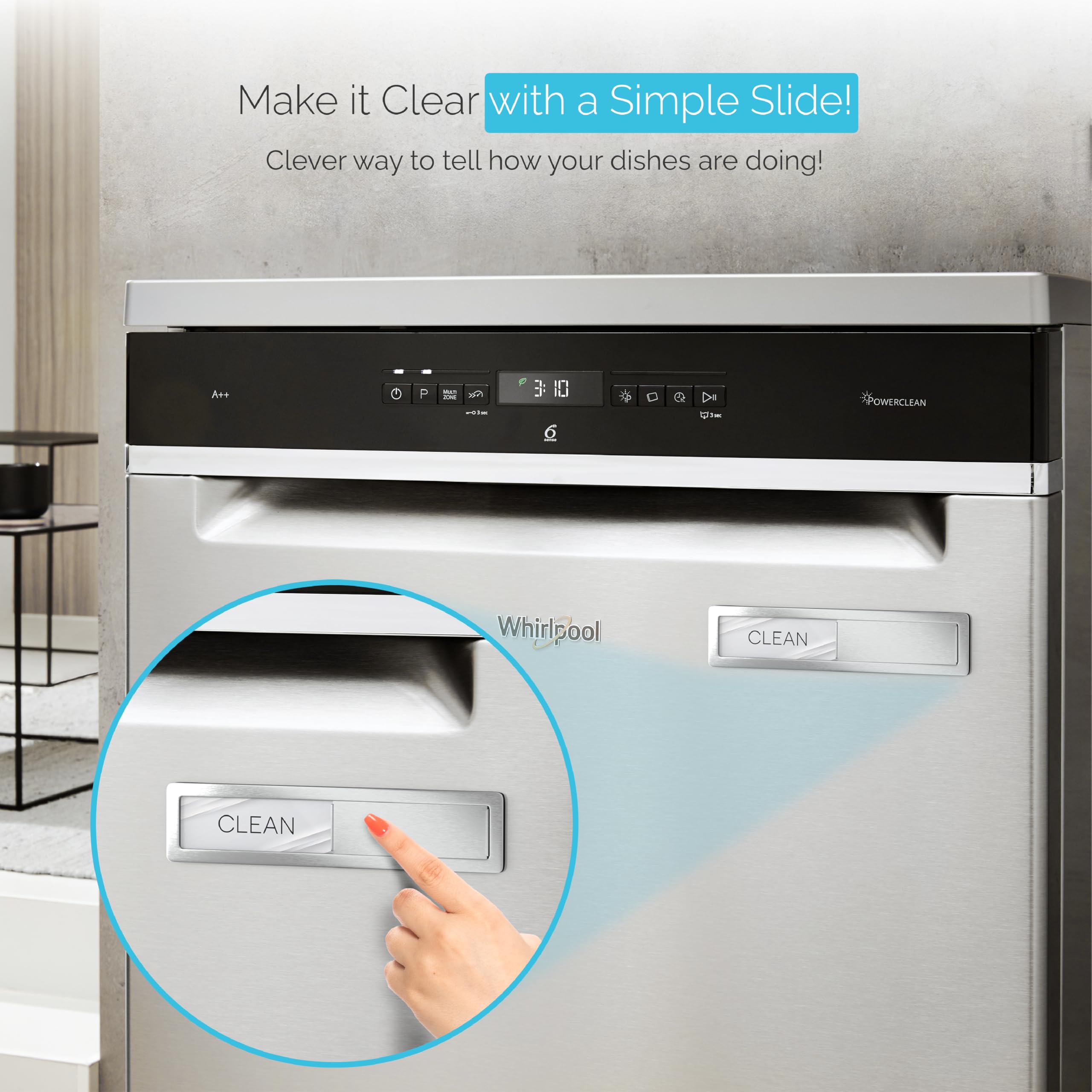 Dishwasher Magnet Clean Dirty Sign