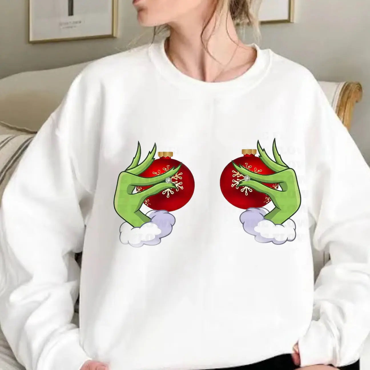 Grinch Boobs Ornament Balls Trendslana