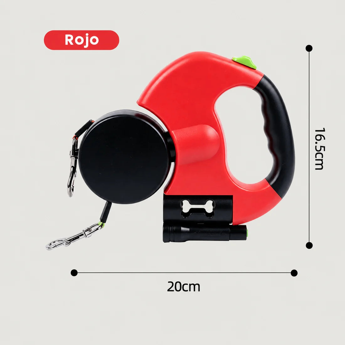 3-in-1 dual retractable dog leash