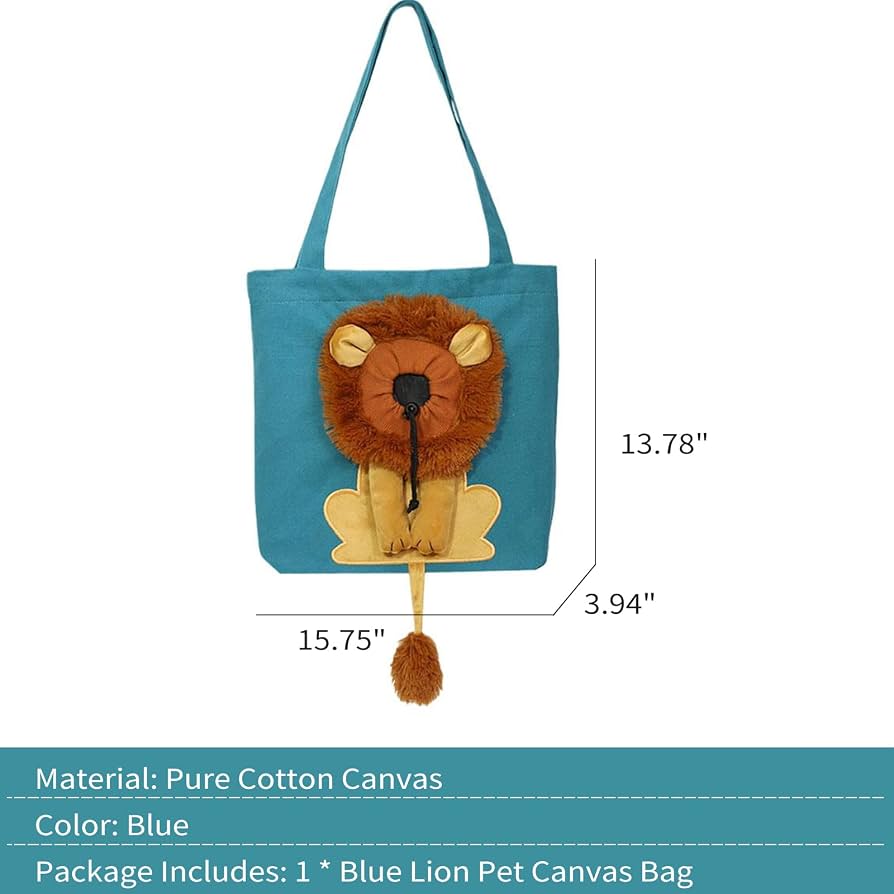 Lion Shaped Cat Carrier Bag