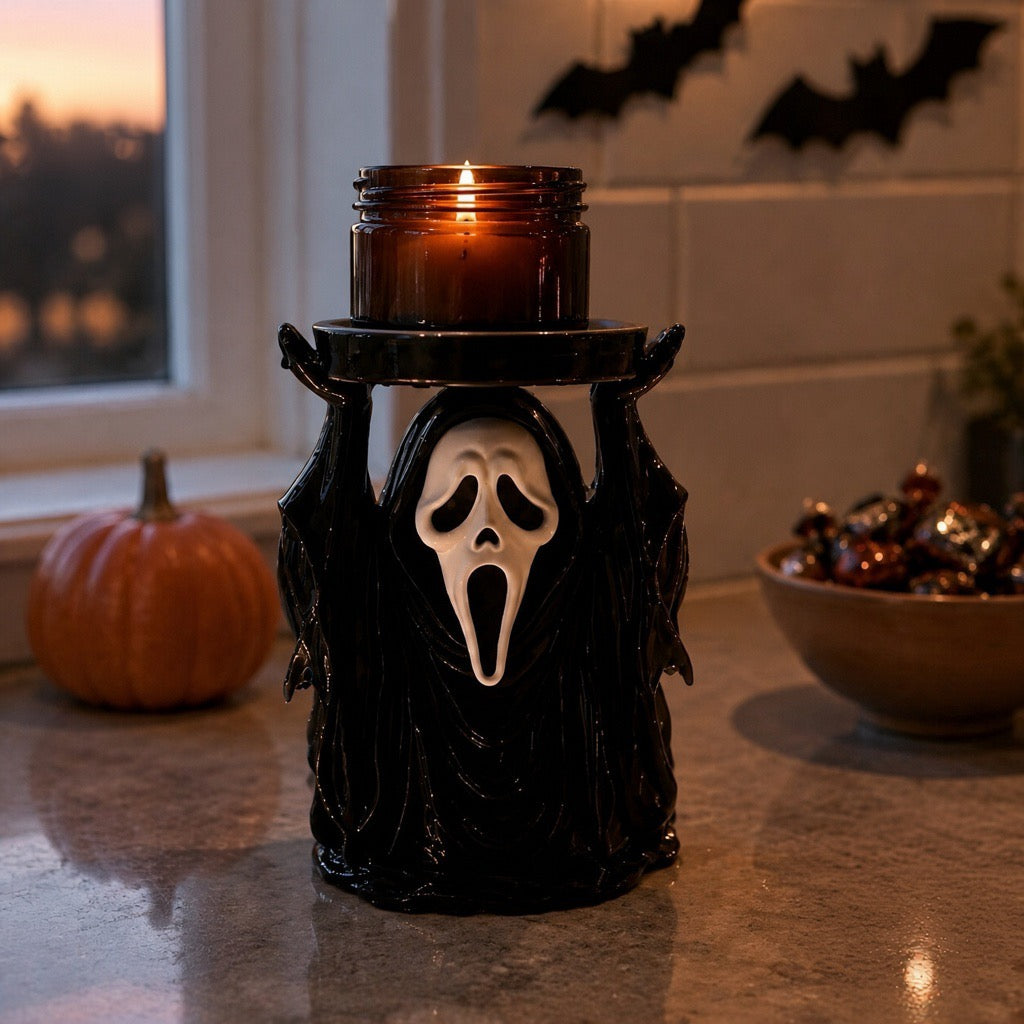 Ghostface Halloween Candle Holder