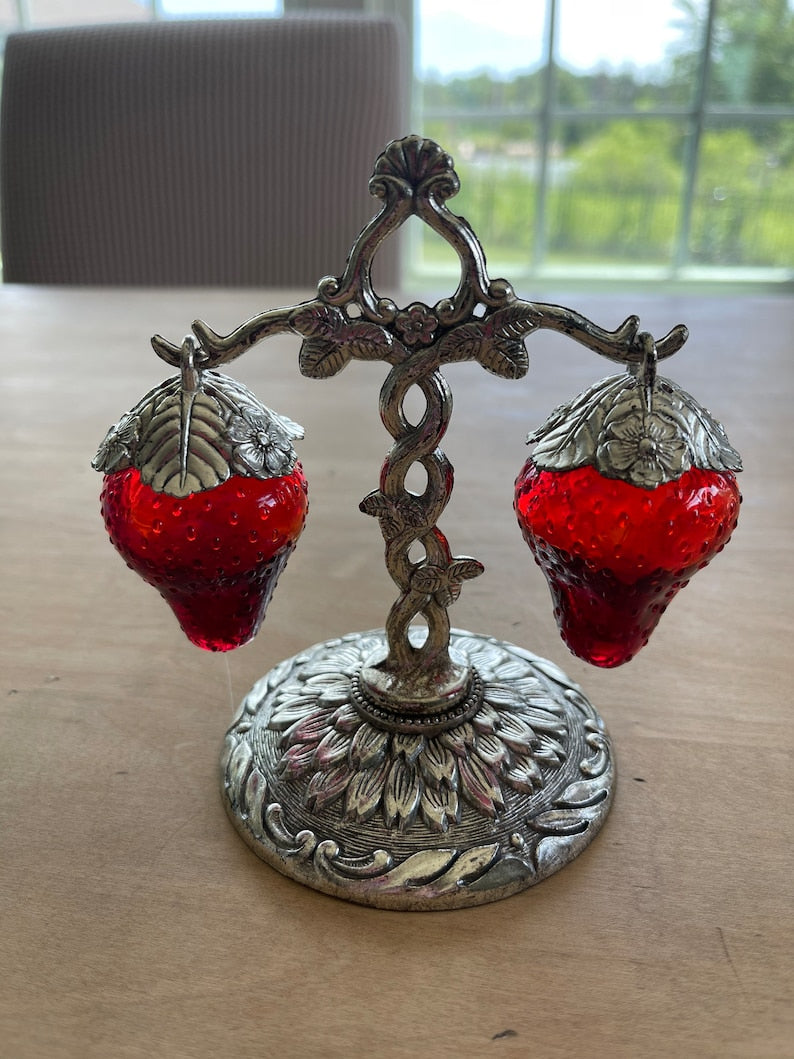 Hanging Strawberry Salt Pepper Shakers