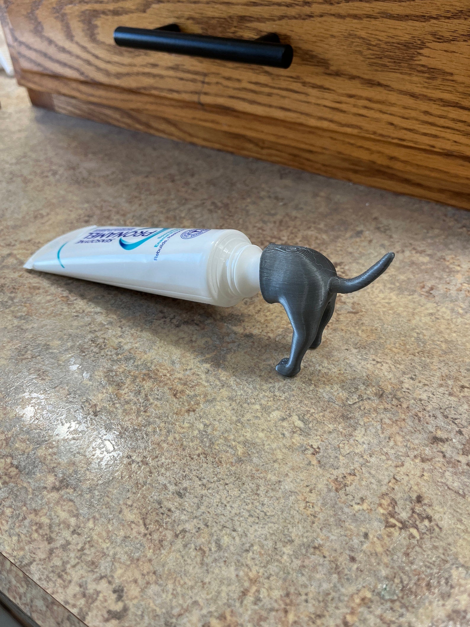 Pooping Dog Butt Toothpaste Topper