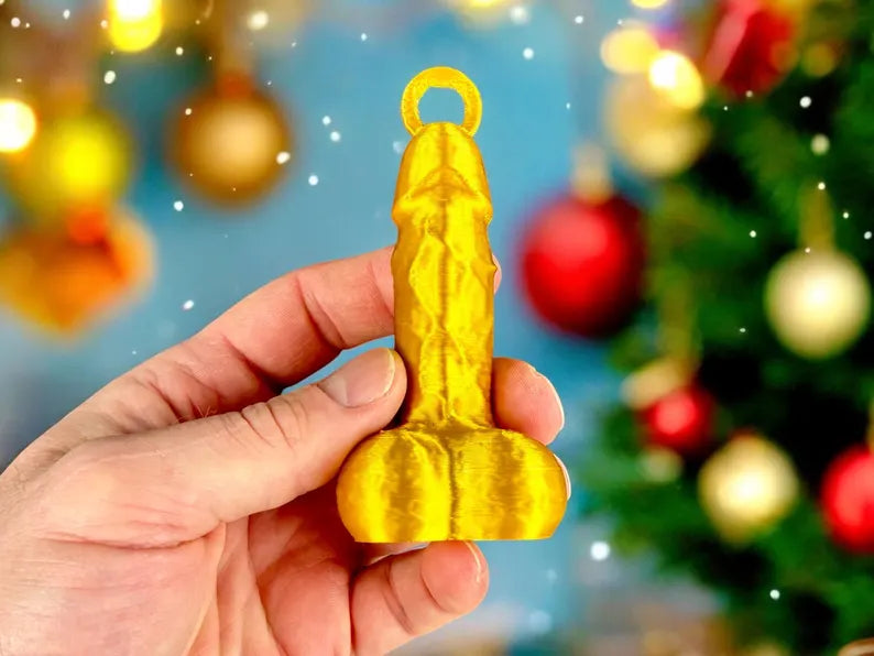Big Golden Weenie Christmas Ornament
