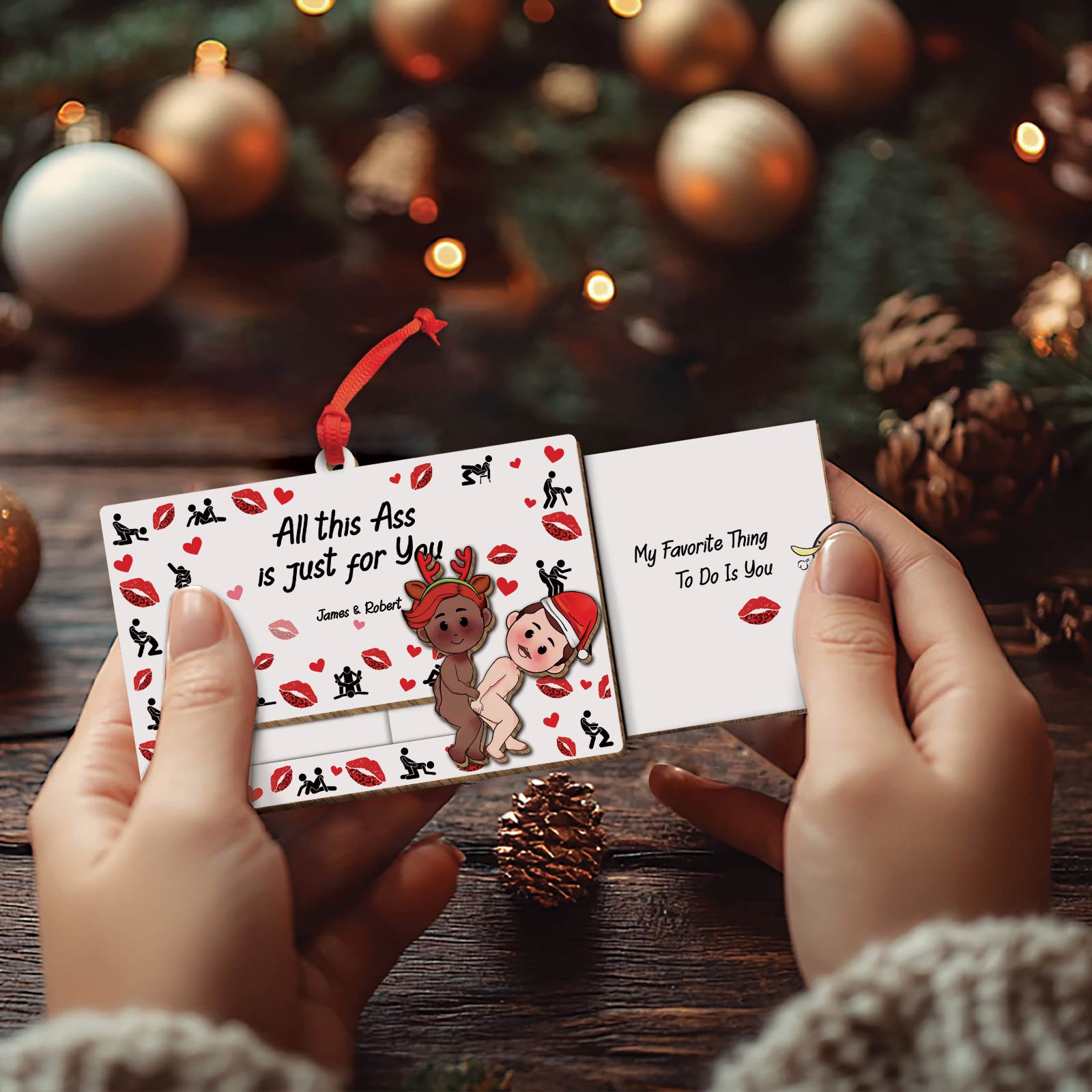 I Fucking Love You -  Wooden Slider Ornament