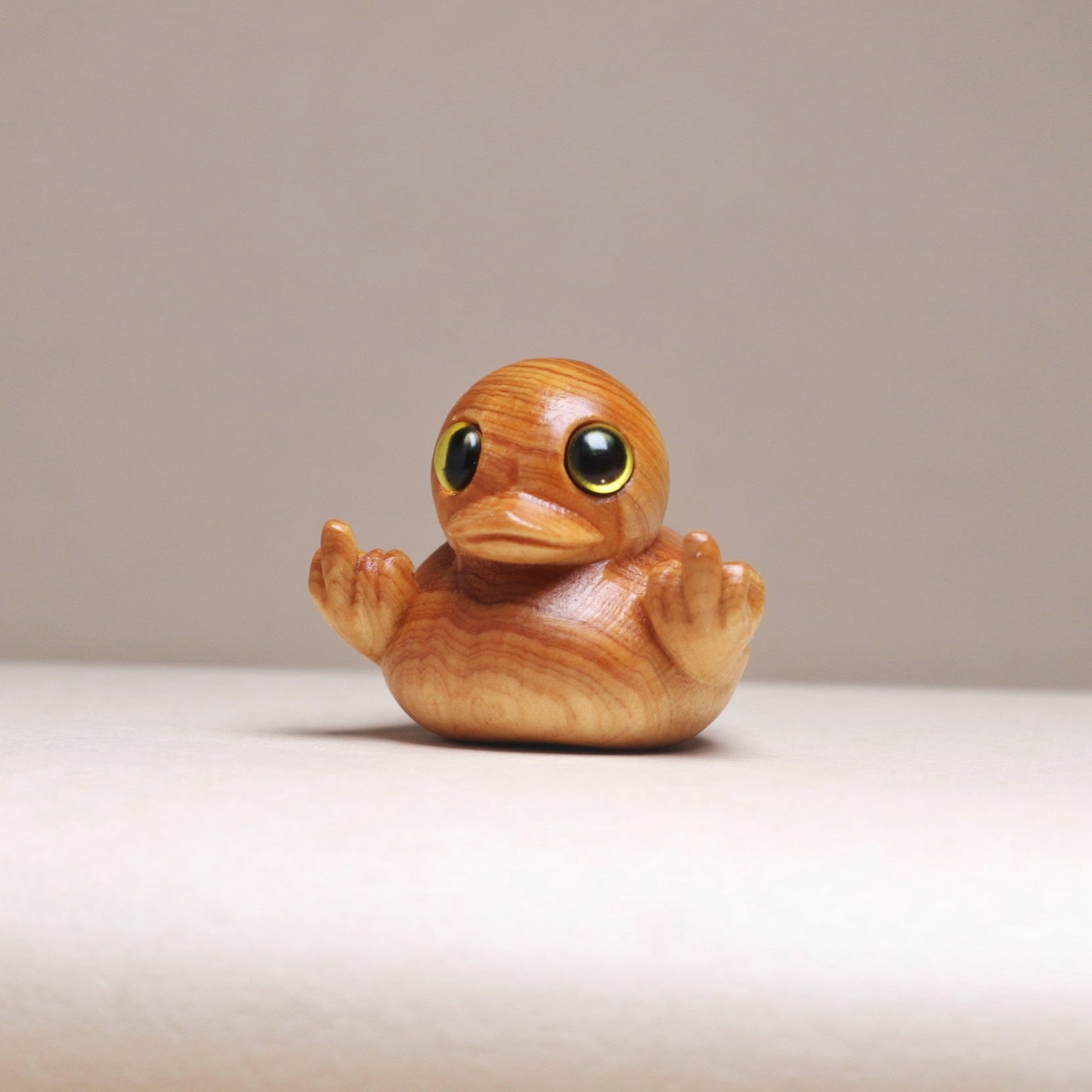 Wooden Middle Finger Duck