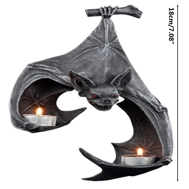 Gothic Bat Candle Holder