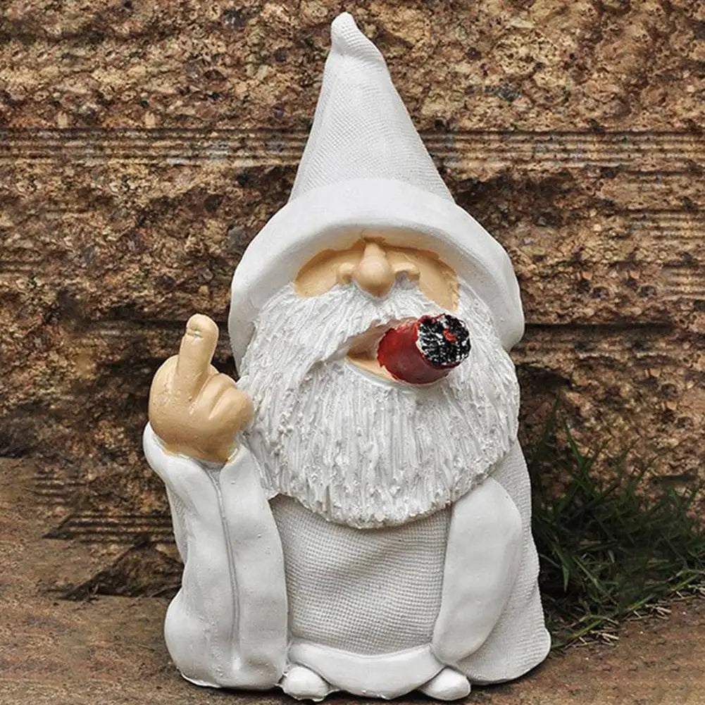 Smoking Middle Finger Gnome