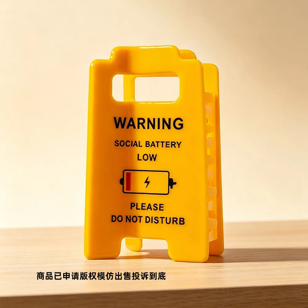 Funny Mini Caution Sign Hair Claw Clips
